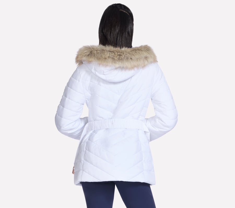 go shield parka med mysig passform och bälte för på språng