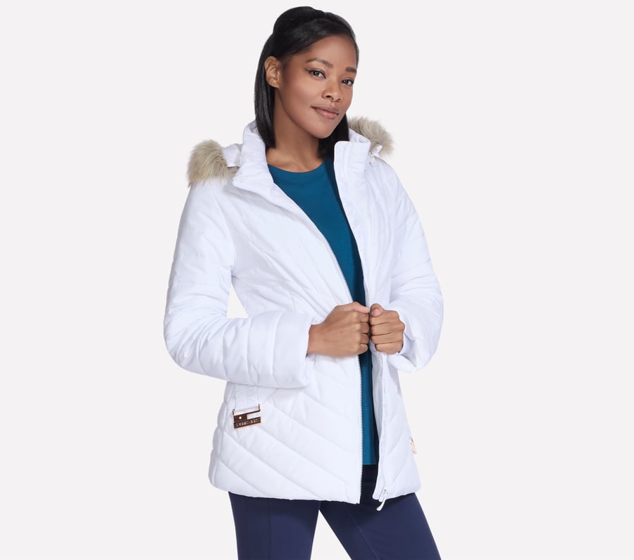 go shield parka med mysig passform och bälte för på språng