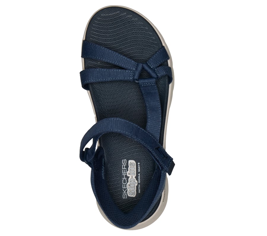 skechers slip-ins go walk flex sandal - illuminate