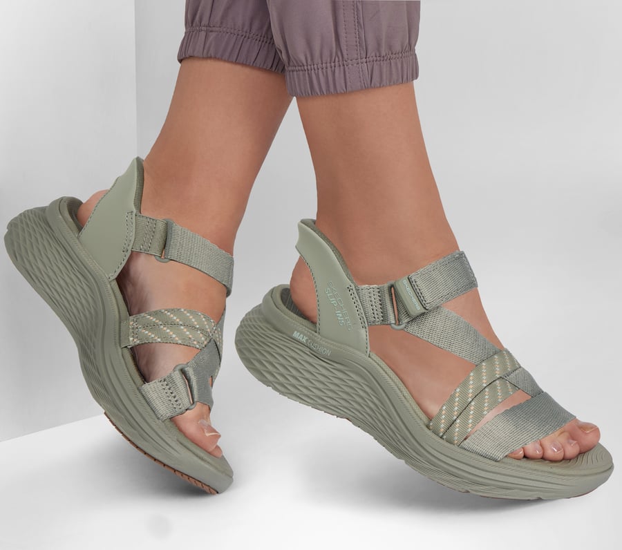 skechers slip-ins max cushioning elite 2.0 sandal - emery