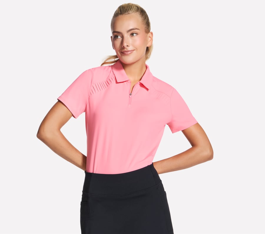 go golf kortärmad birdie dragkedja fram