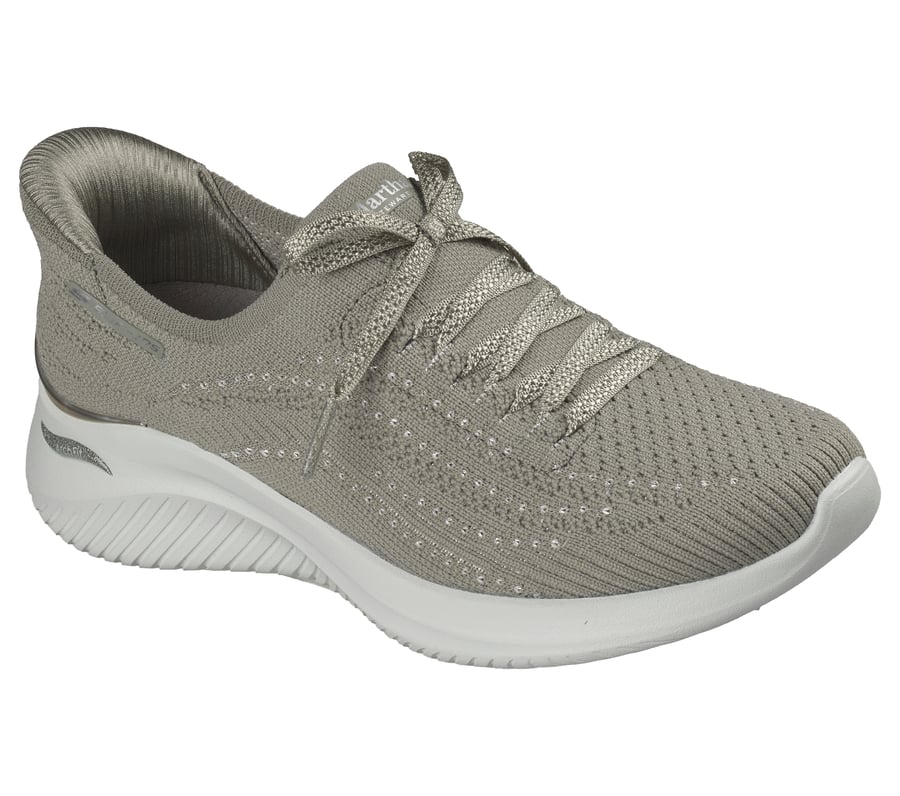 skechers slip-ins martha stewart arch fit ultra flex 3.0 - metallic grace