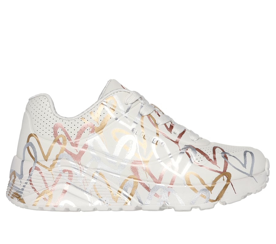skechers x jgoldcrown uno lite - metallisk kärlek