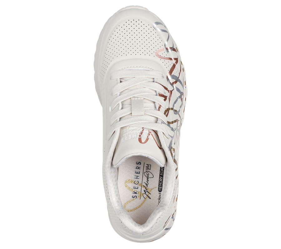skechers x jgoldcrown uno lite - metallisk kärlek