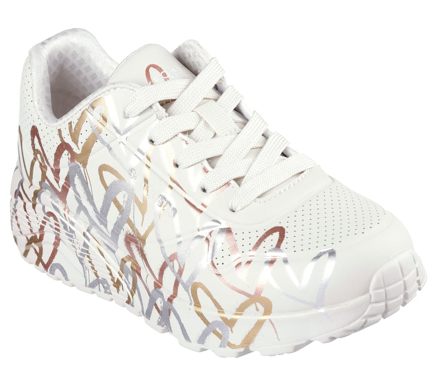 skechers x jgoldcrown uno lite - metallisk kärlek