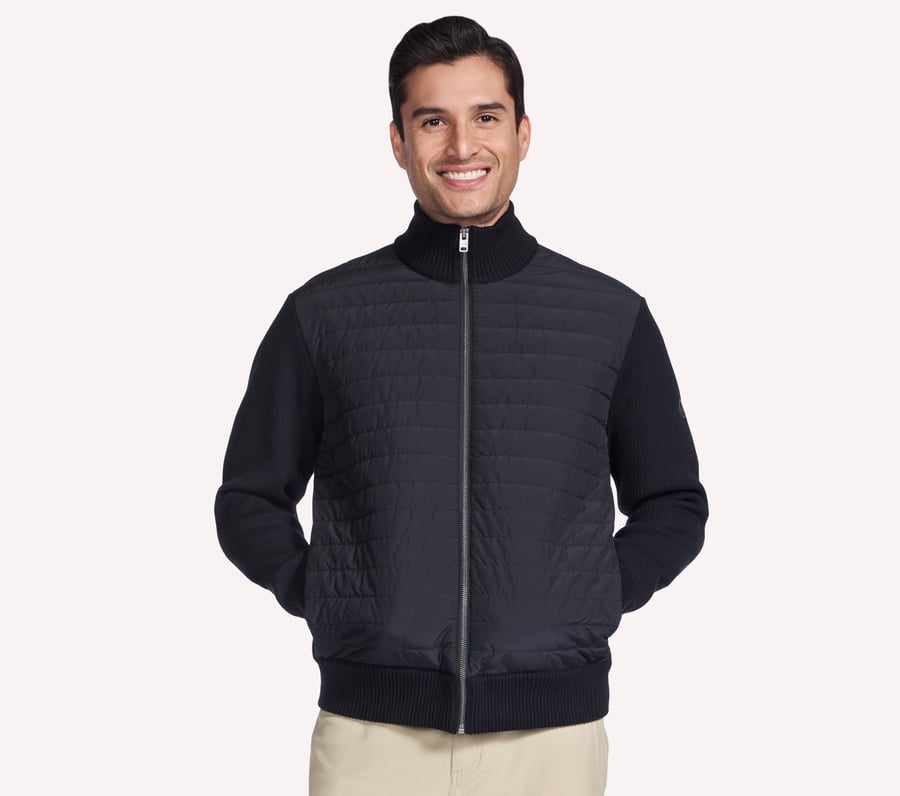 hoodless hoodie cozy fit knit hybridjacka