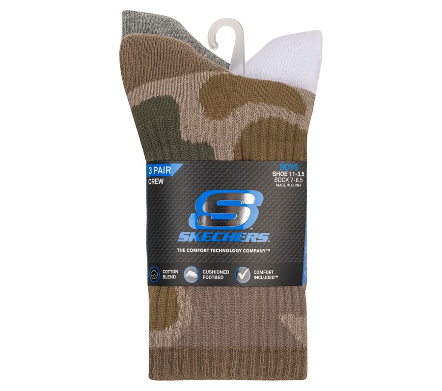 3-pack pojkarsockor med kamouflagemönster